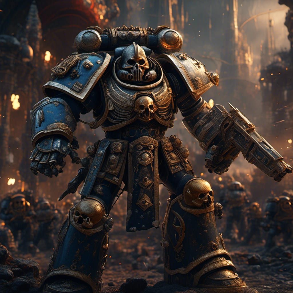 Warhammer 40,000 Space Marine Matte Painting