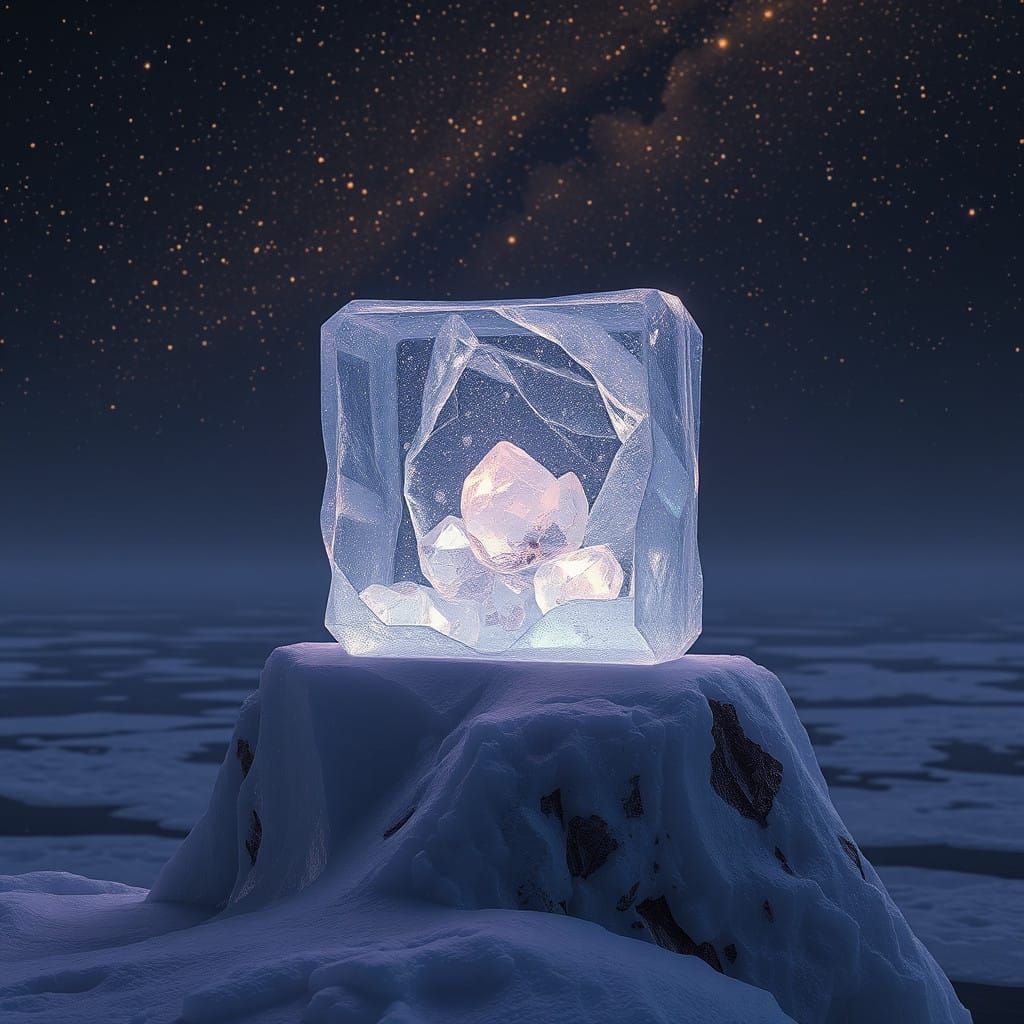 Ethereal Ice Display Case in Polar Night