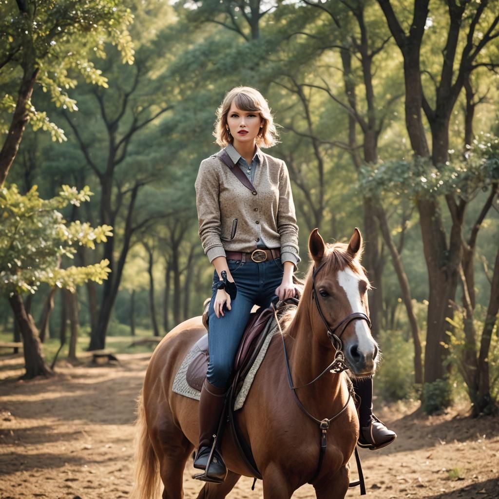 Taylor Swift on Horseback: Professional Photography