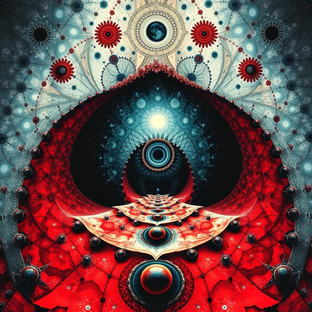 Fractal Paranoia: Philosophical Abstract Composition