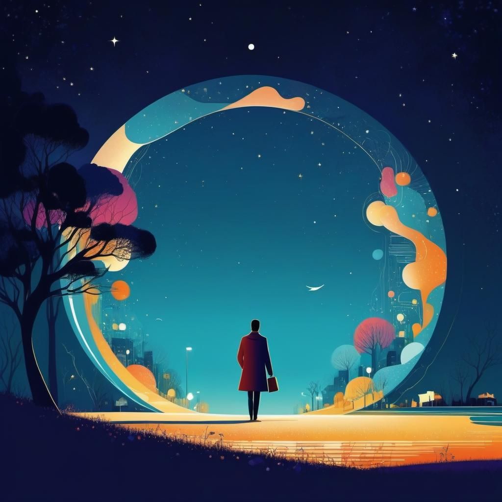 Abstract Dreamscape in Web Comic Style