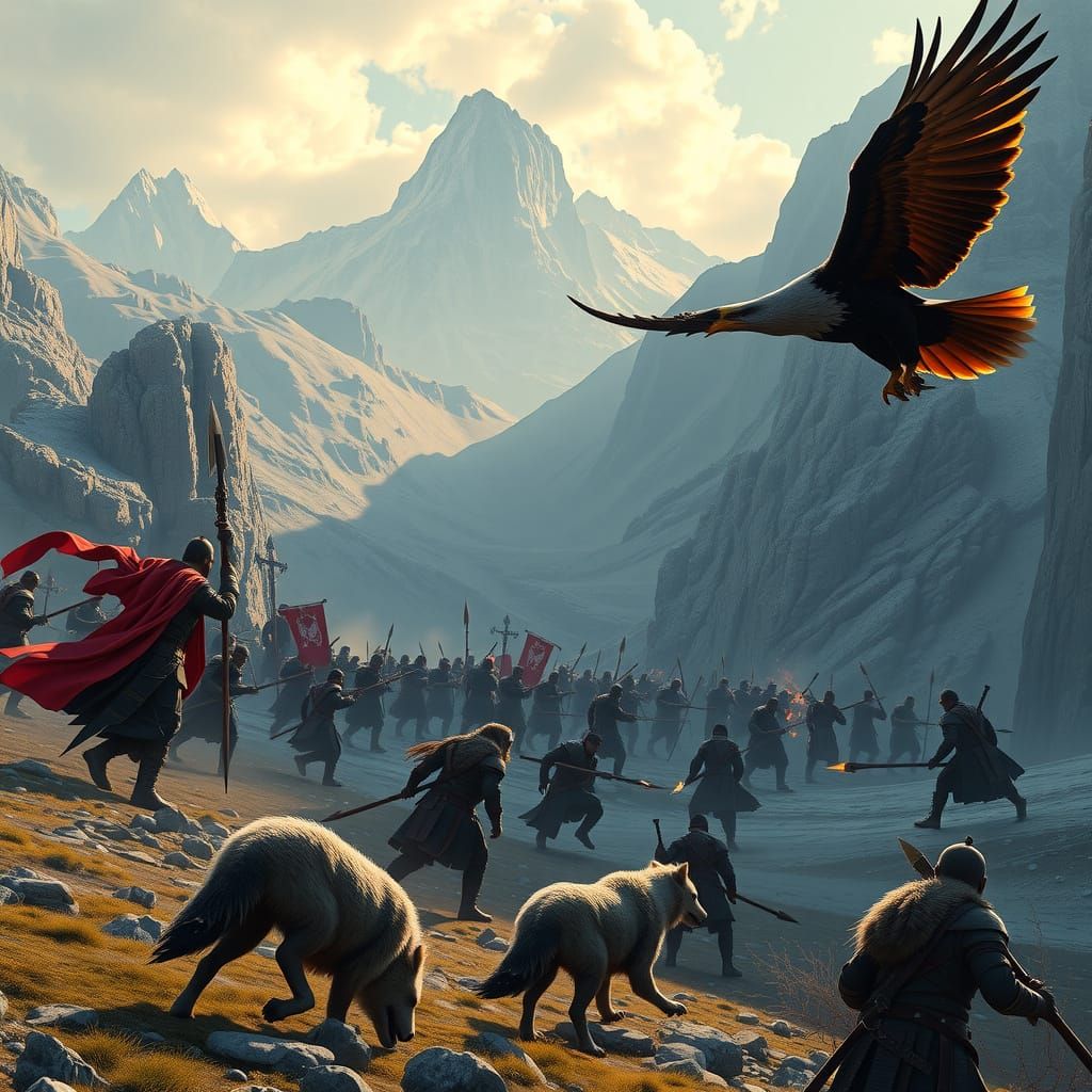 Epic Battle Scene in HarMeghido Valley, Unreal Engine 3D