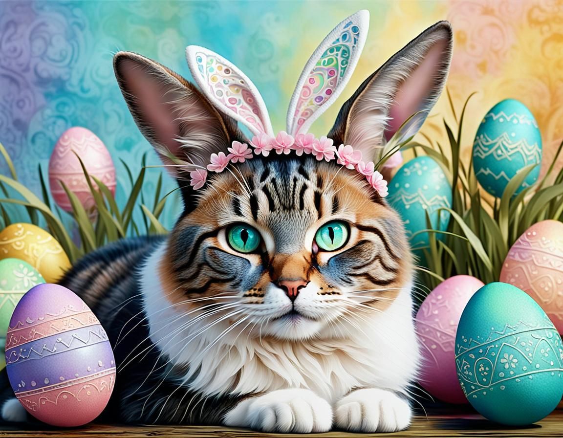 an Easter Bunny Cat