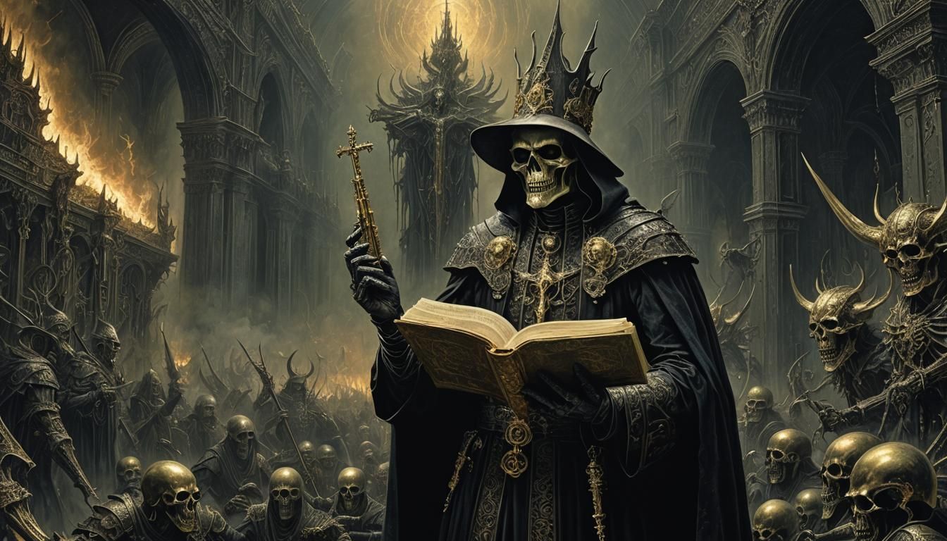 Black Priest Exorcist Battles Demons in Demoncore Style