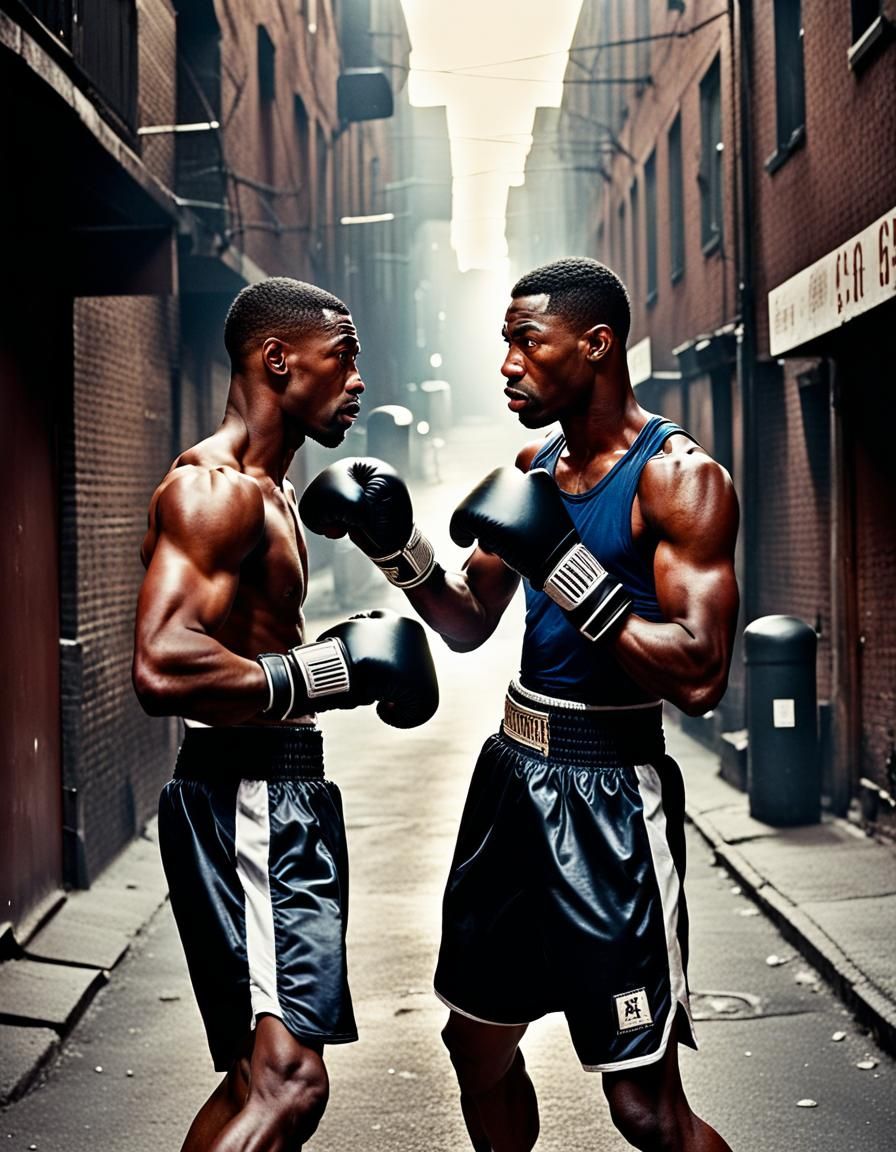 Street Boxing Photography in Urban Alleyway