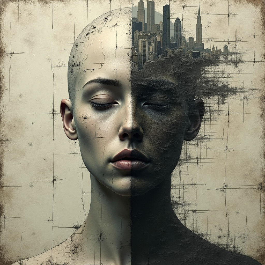 Split Face: Human and City in Digital Art