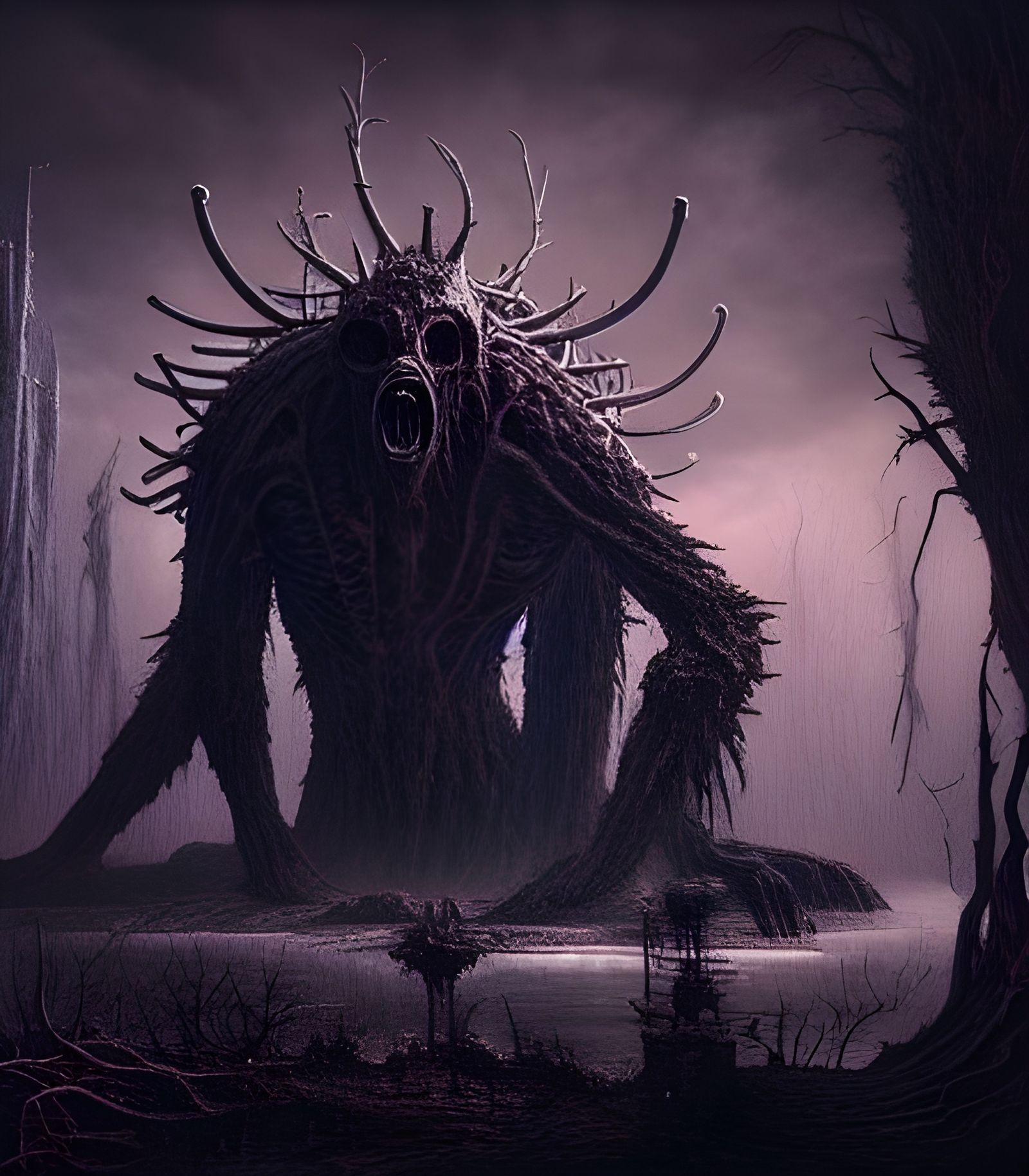 Epic Mold Monster in Biopunk Dystopia