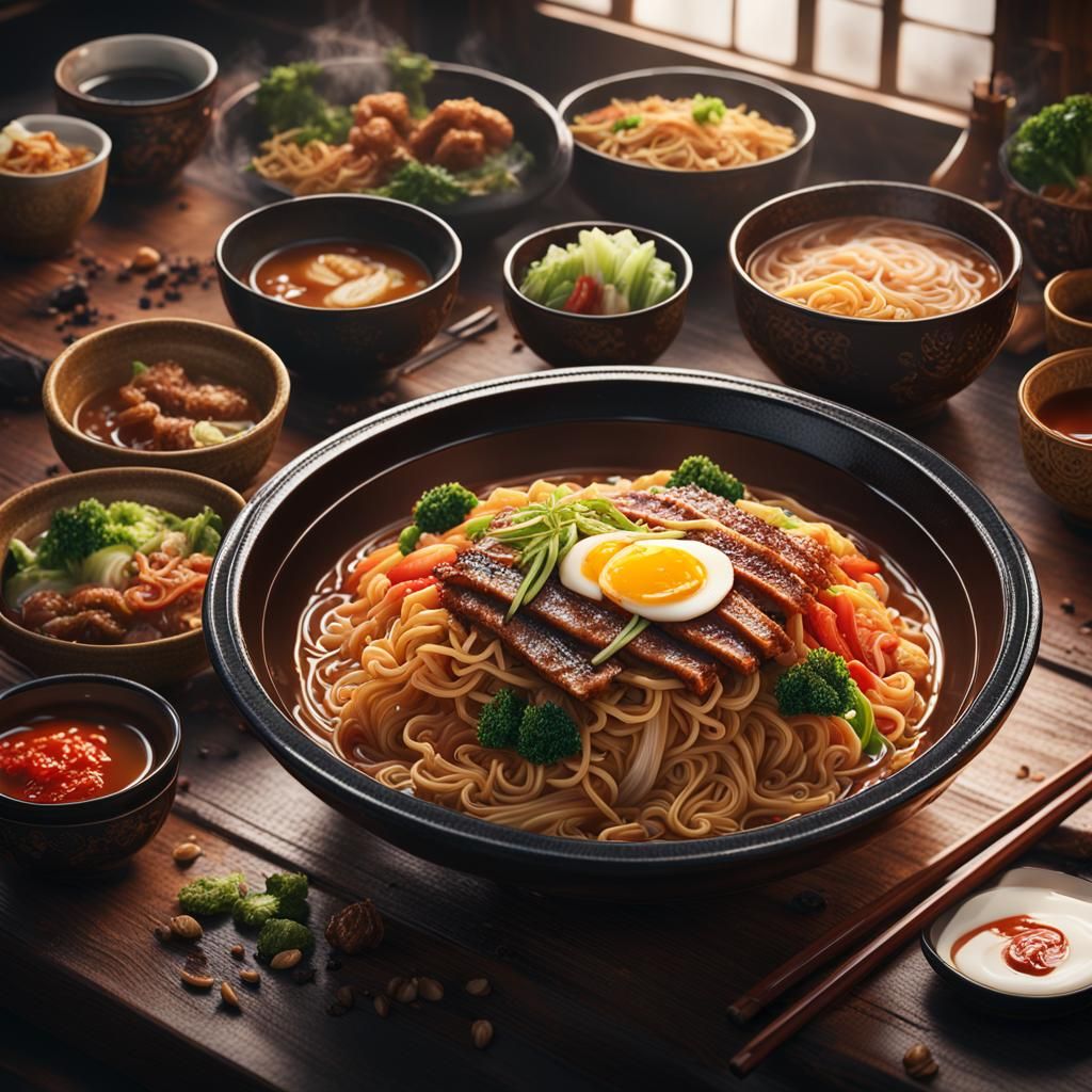 Japanese Dishes: Yakisoba, Ramen, Soba, and Gyoza