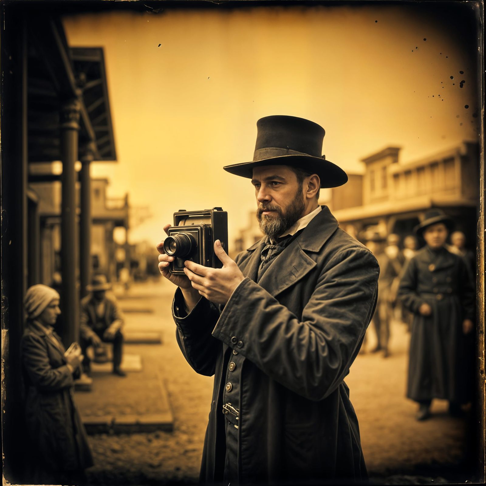 Daguerreotype Captures Old West Town in Glowing Light