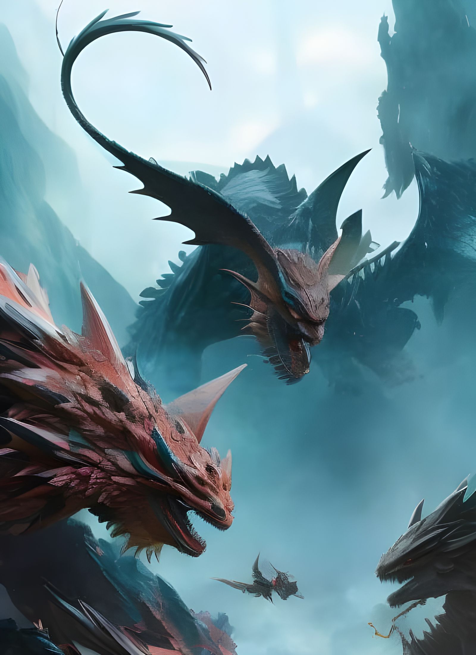 Dragon Centurion Insect Cthulhu: Digital Illustration