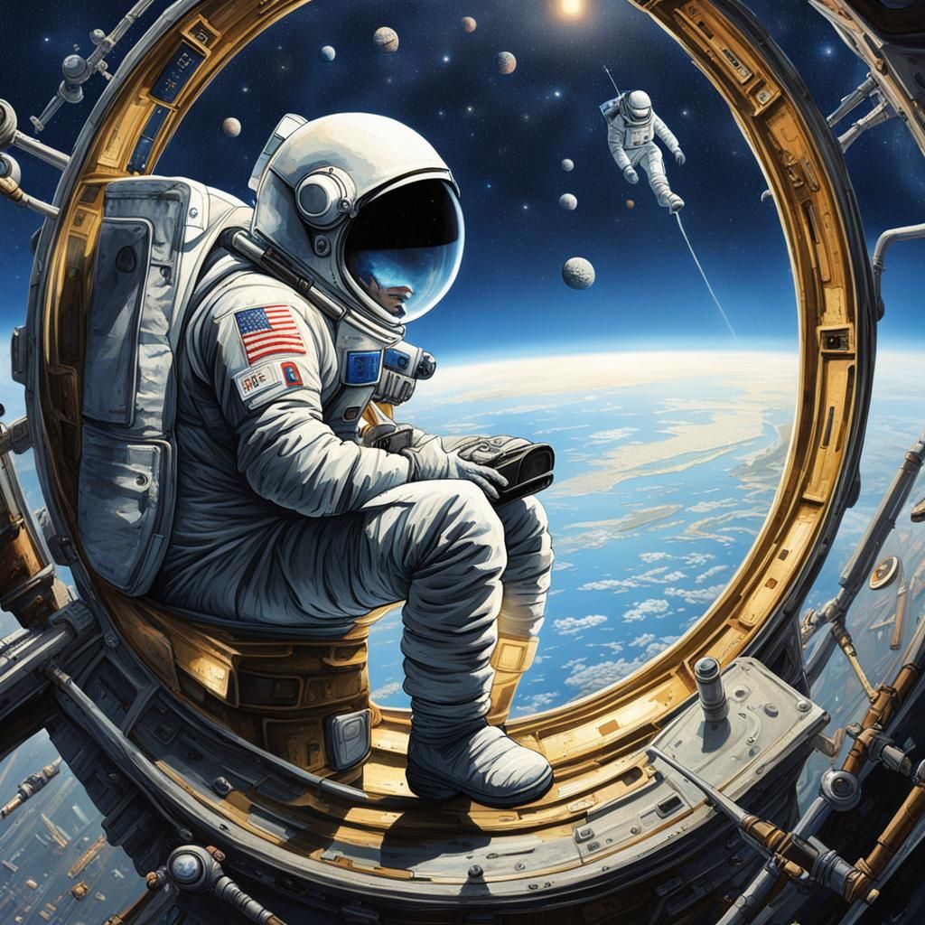 Major Tom Floating in Space: 3D Game Cinematic