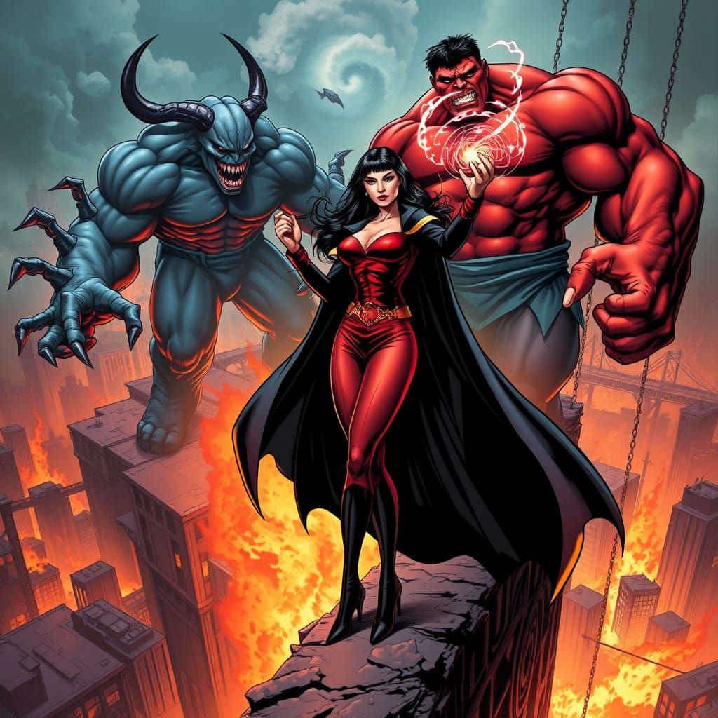 Magical Apocalypse: Zatanna Conjures Chaos with Red Hulk and...