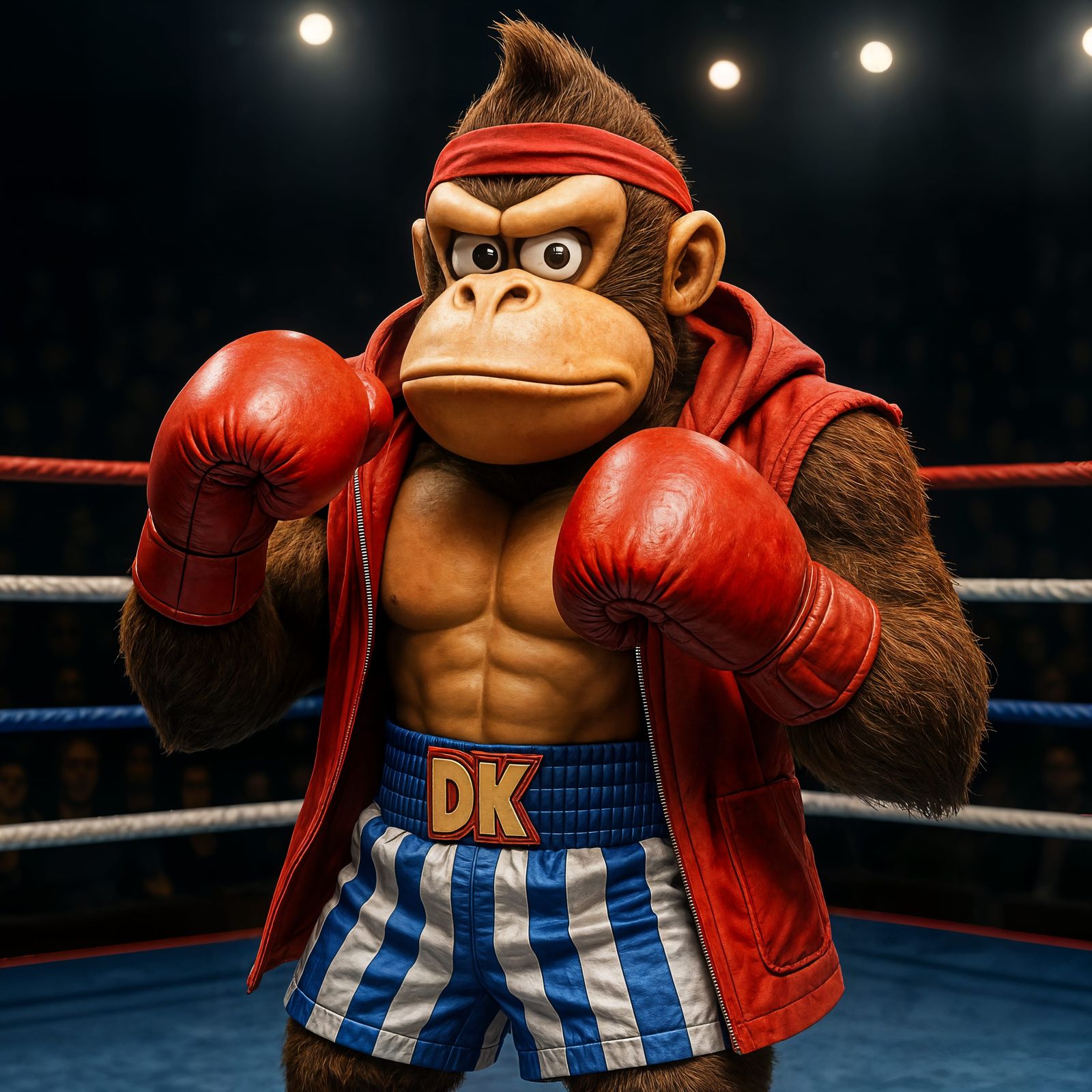 Donkey Kong as Rocky Balboa in Boxing Ring