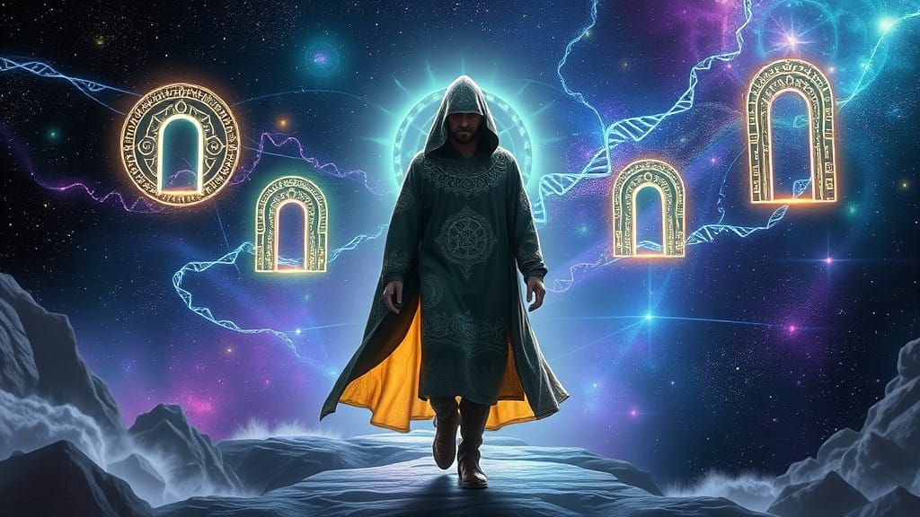 Ethereal Time Traveler Explores Interdimensional Realms in C...