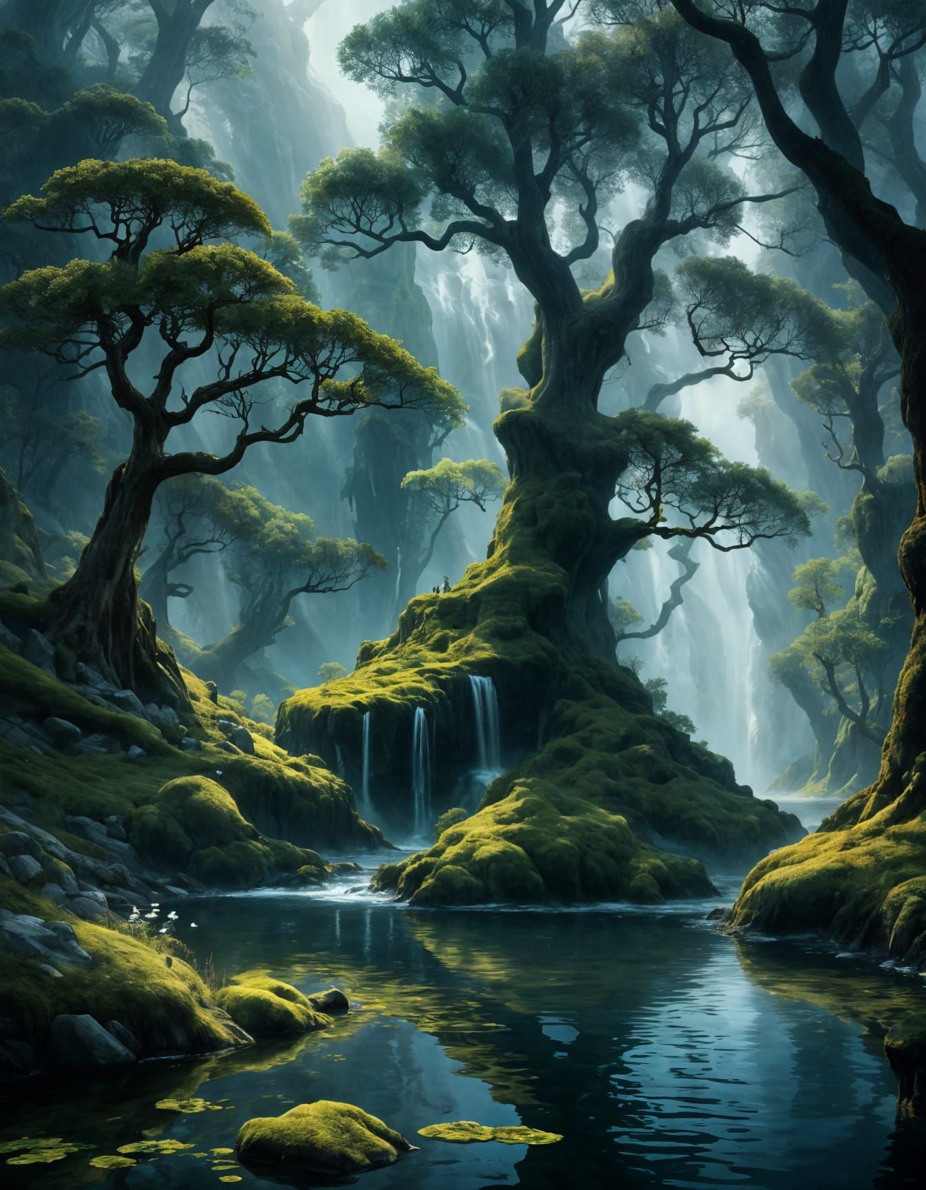 Ethereal Landscape Inspired by Master Painters