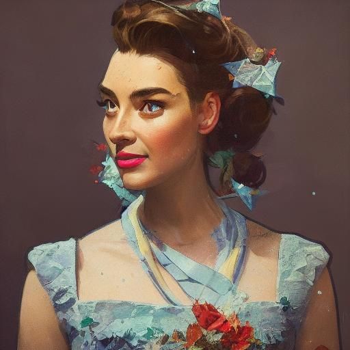 Detailed 1950s Portrait with Dynamic Lighting