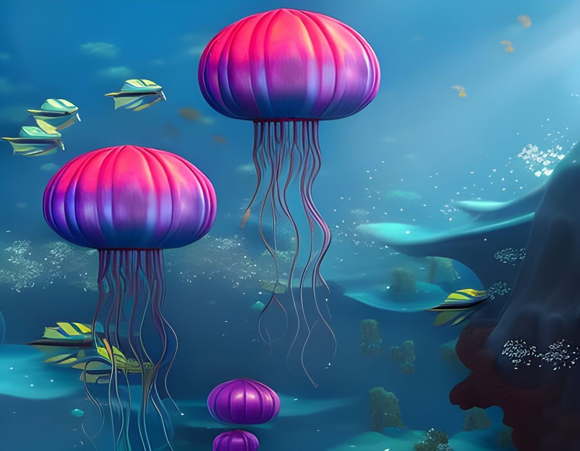 Submarine Reveals Atlantis: A Digital Painting