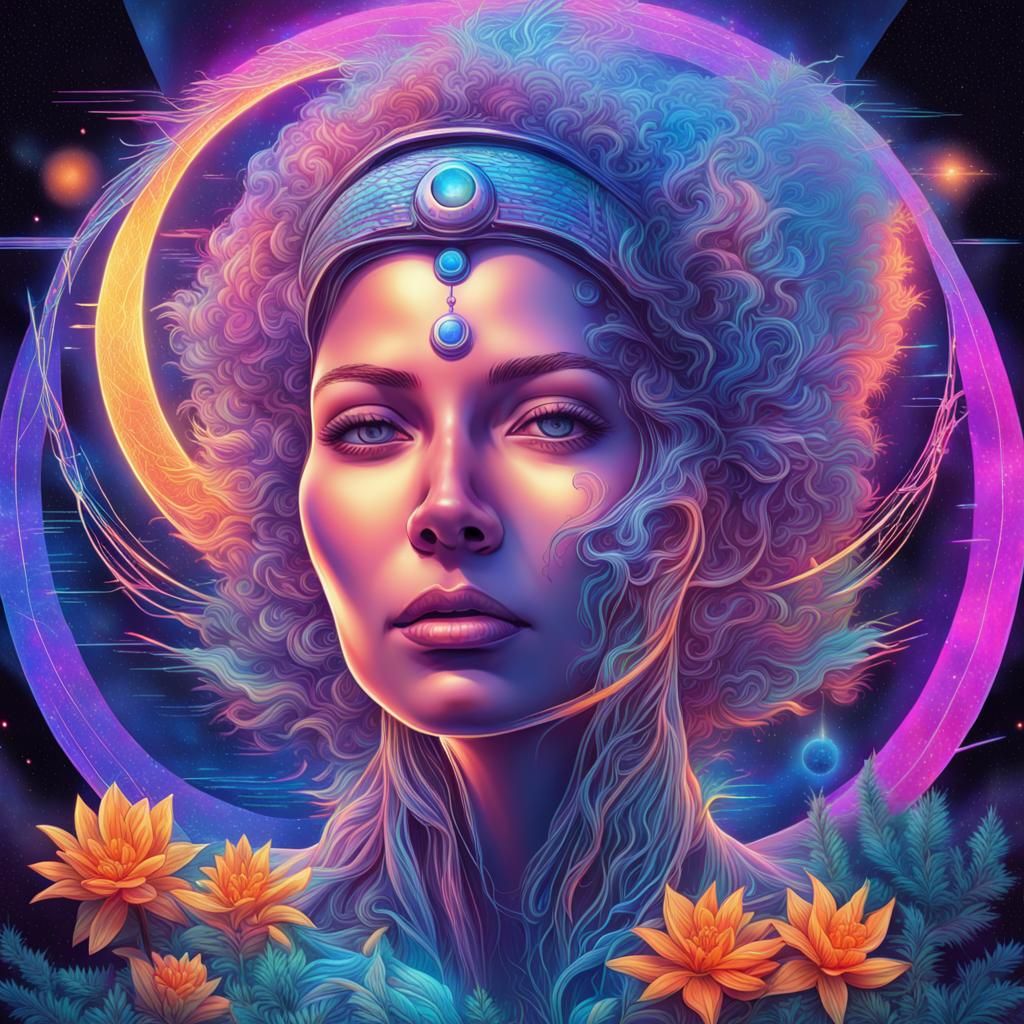 Inner Harmony: Adaptogenic Herbs in Synthwave Style