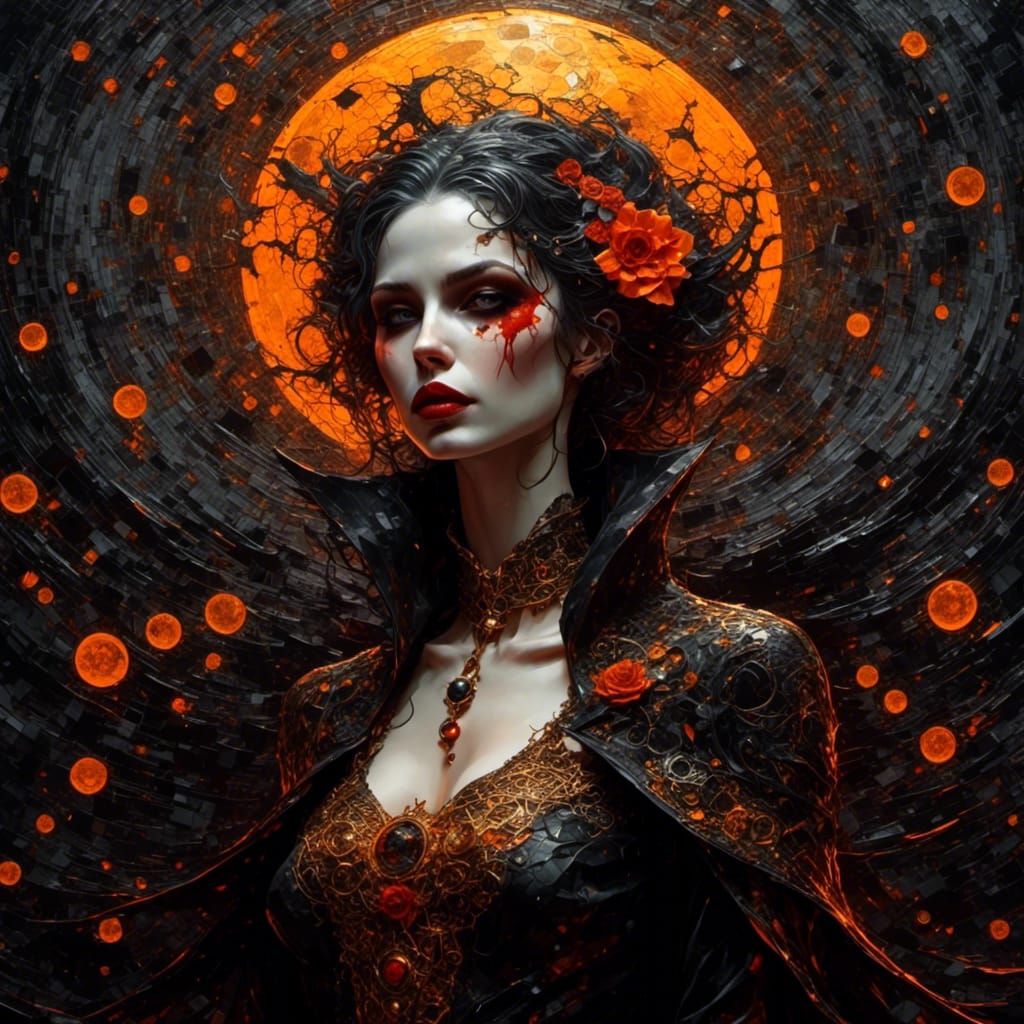 Vampire in Sunlight, Stylized Digital Art