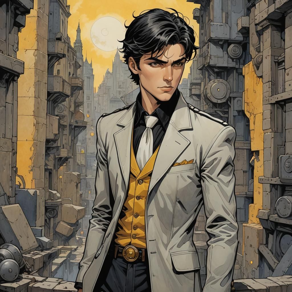 Jayce Talis with Fantasy Hammer, in Manara Style