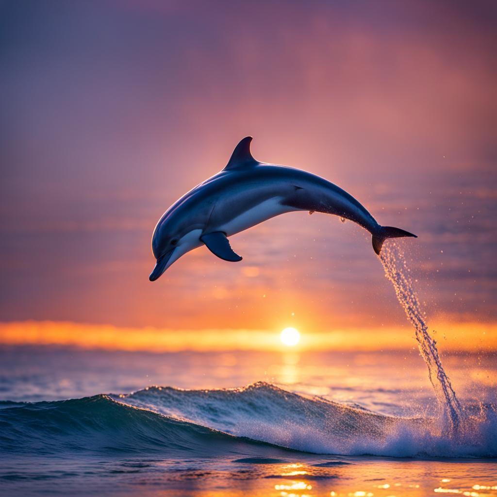 Dolphin Sunset: Stunning Bokeh Photography