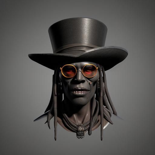 Baron Samedi: God of Death in Detailed Matte Painting