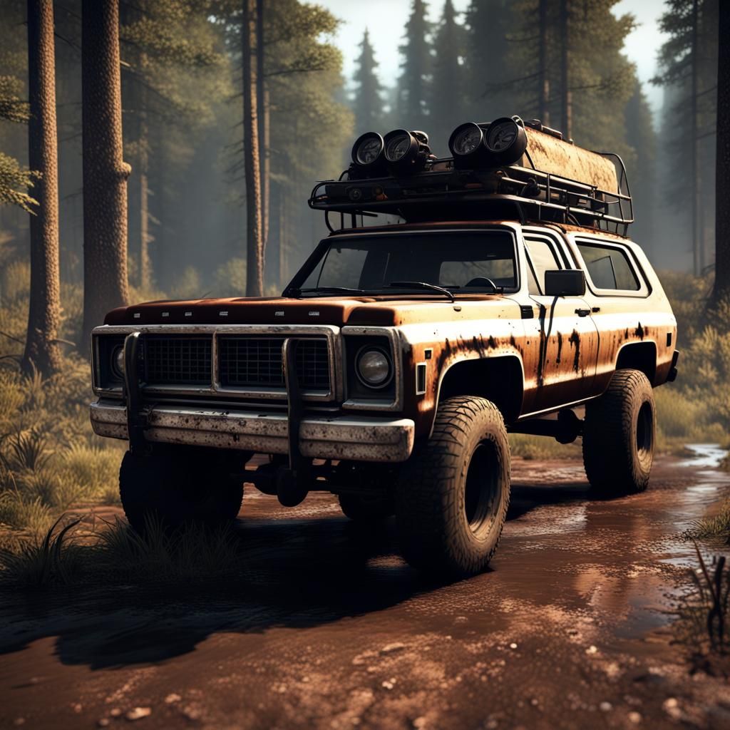 Apocalyptic 1975 K5 Blazer in 3D Game Style
