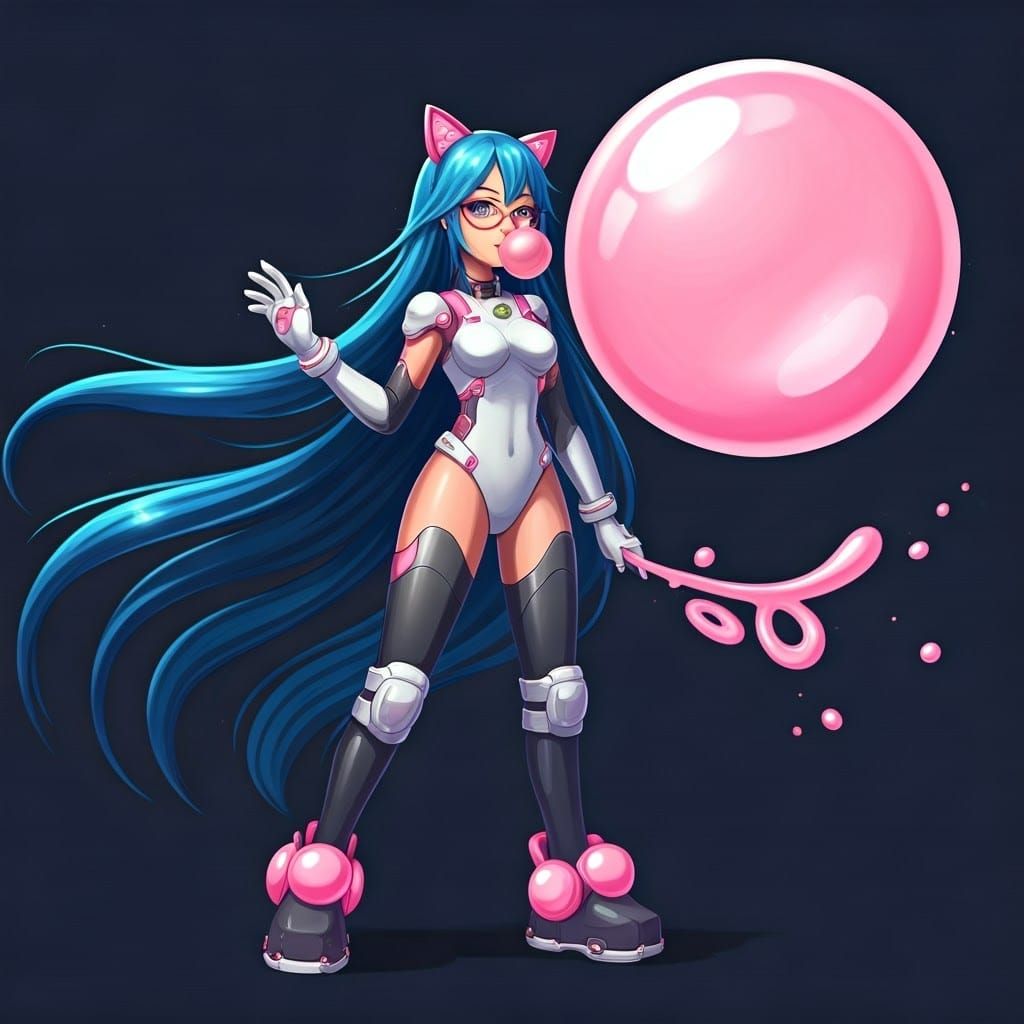 Gum Goddess in Pastel Punk Style