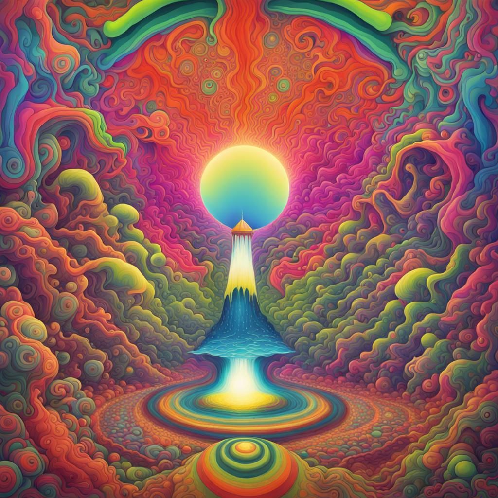 Abstract Psychedelic Art with Vibrant Colors
