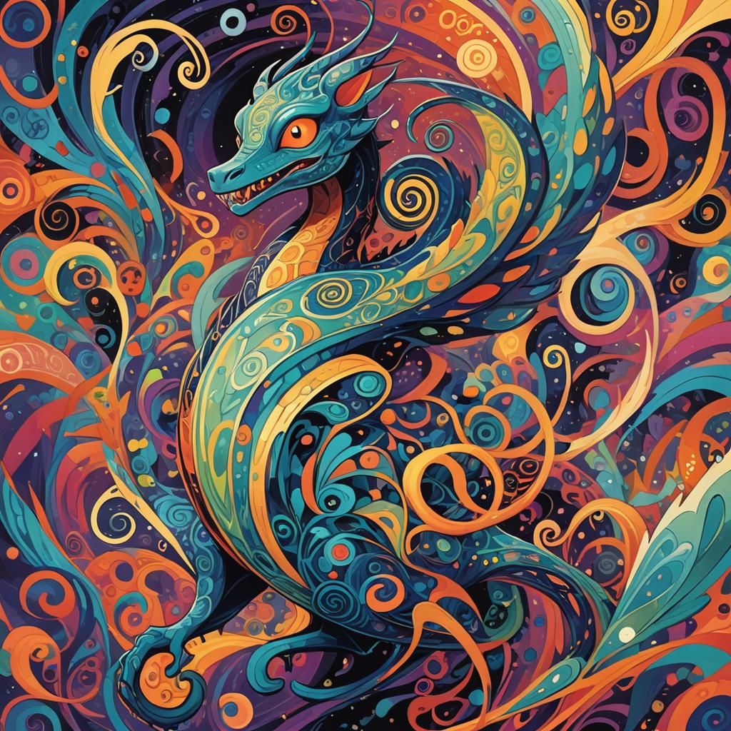 Shape-Shifting Creature in Cartoon Surrealism