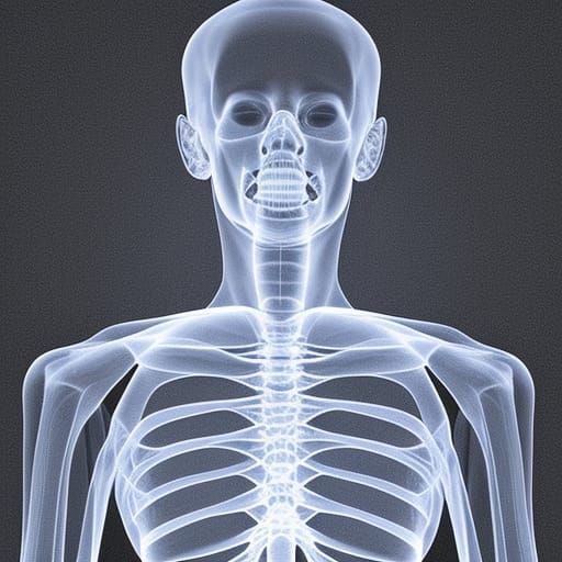 Detailed X-Ray Image of a Person
