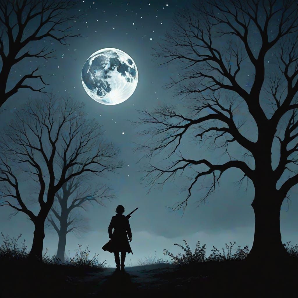 The trees that whisper in the evening Carried away by a moonlight shadow Sing a song of sorrow and grieving Carried away...