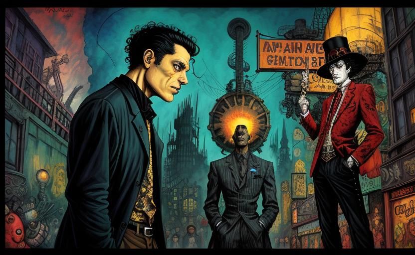 Vampires in Industrial Wonderland: Dark Fantasy Art