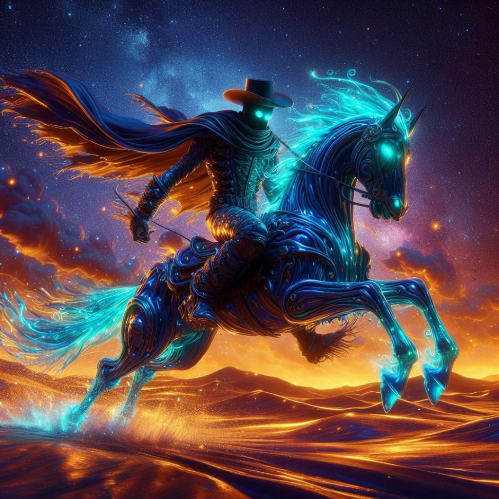 Iridescent Elf Warrior Hit by Red Magic Bolt