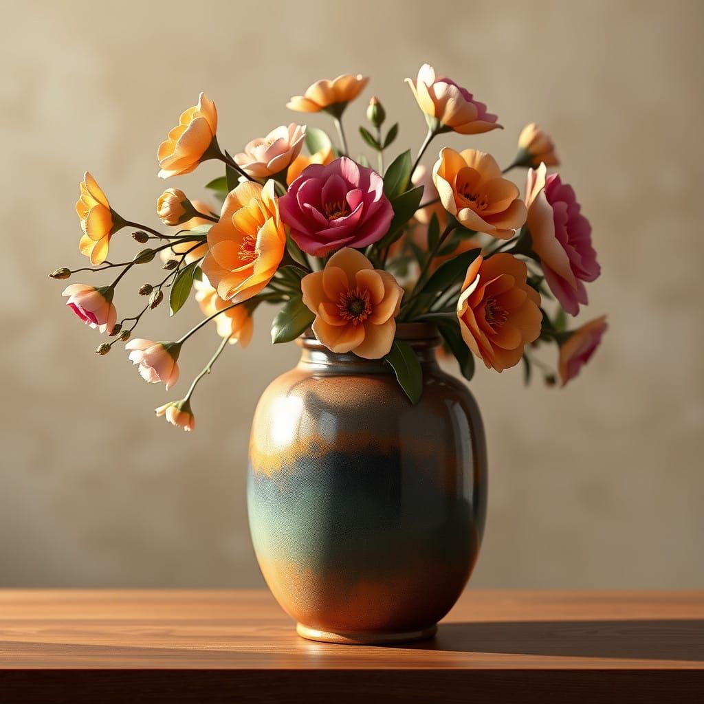 Epic Ceramic Vase in Earthy Tones