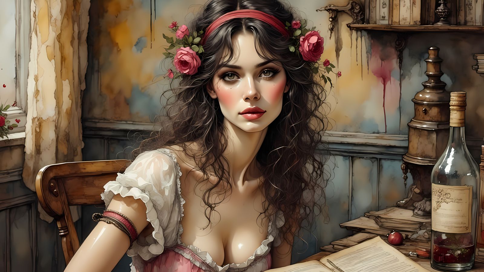 Ethereal Siren with Elegant Posture