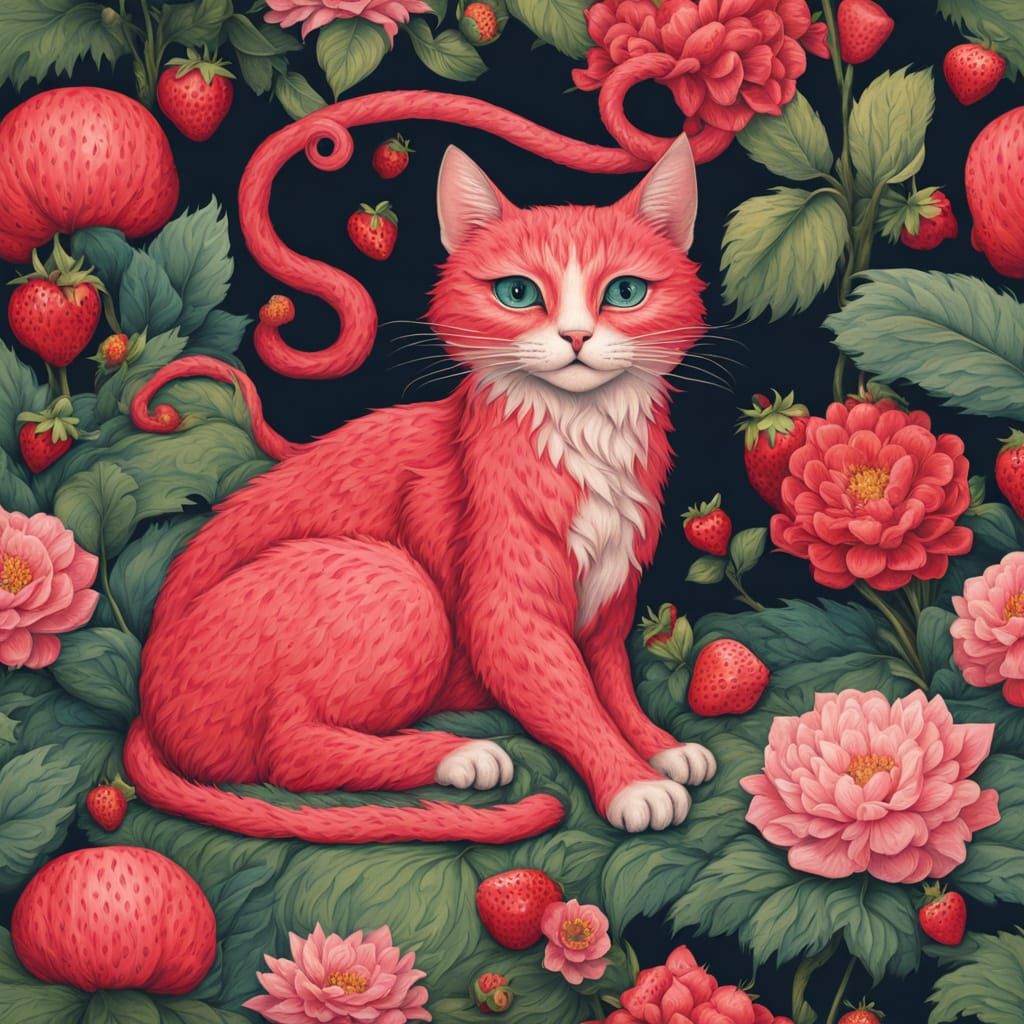Whimsical Feline Garden Sprite