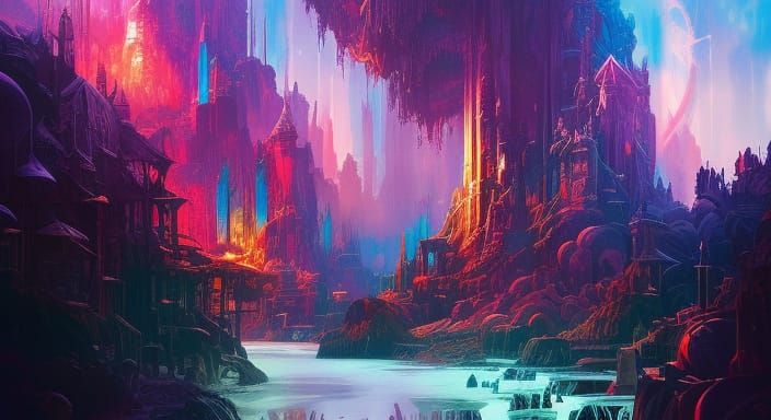 Dark Fantasy Anime Scene in 16k Resolution