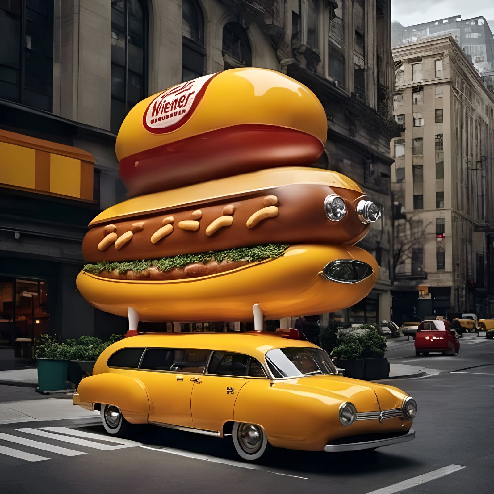 Wienermobile: Hyperrealistic Advertising Car in Mixed-Media ...