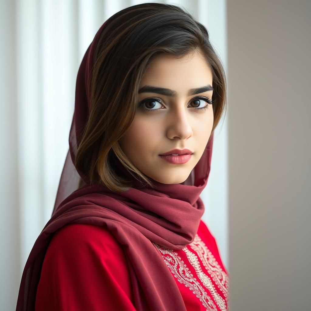 Pakistani Woman in Qameez Shalwar Portrait