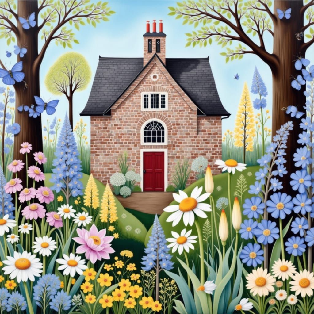 Whimsical Scandi Spring Scene