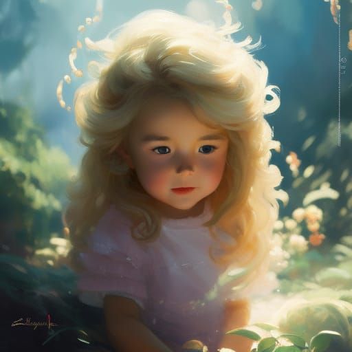 Chibi Girl Portrait in Ghibli Style