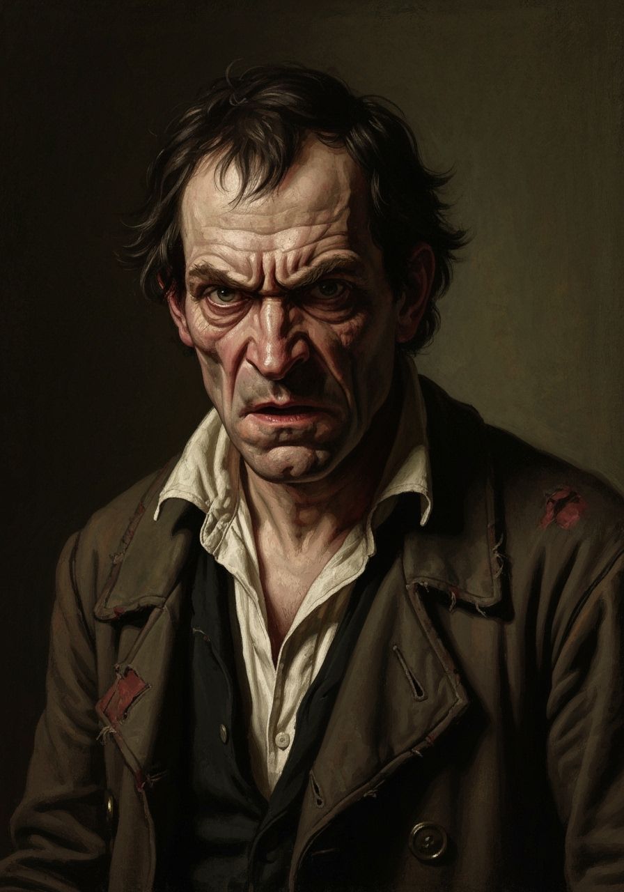Gritty Chiaroscuro Portrait of a Scoundrel