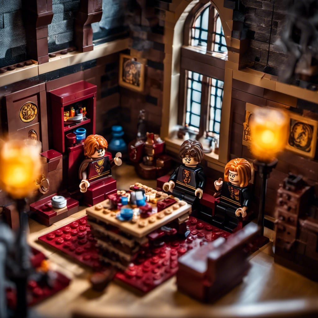 Lego Hogwarts Gryffindor Common Room with Harry Potter