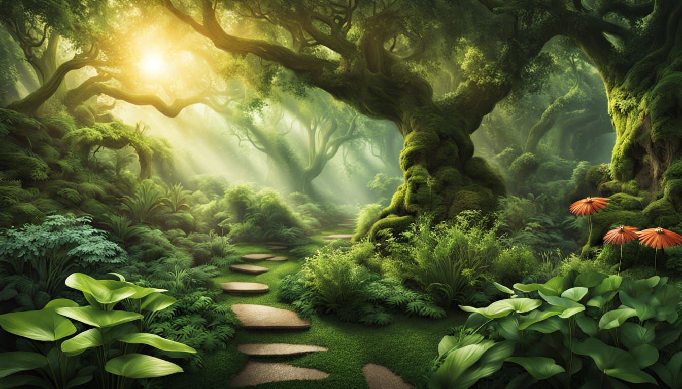 Mystical Creatures Collage at Sunset