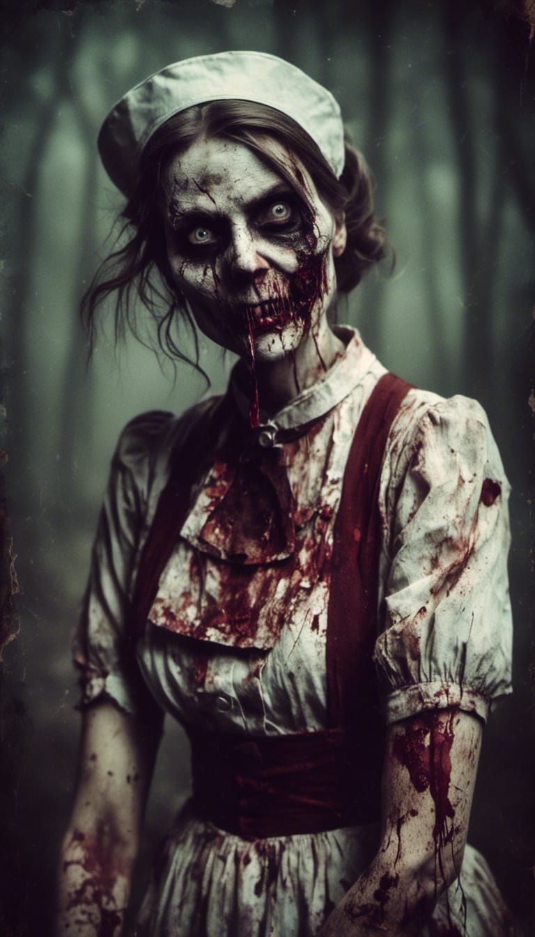 Macabre Evil Nurse Character Portrait