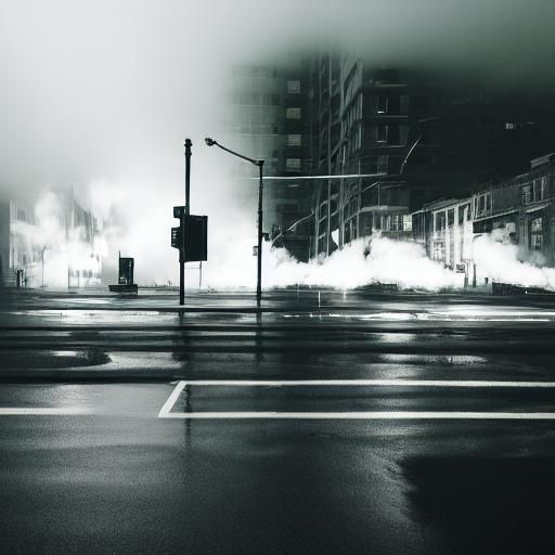 Giant Lizards in Urban Techno Black and White