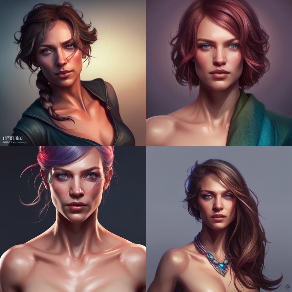 Detailed Portrait of Woman in Dynamic Lighting