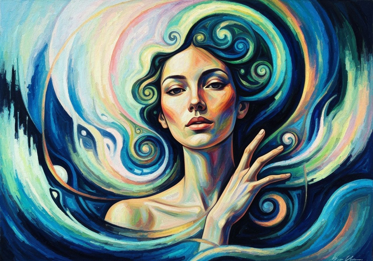 Woman of Sugar and Spice: Surreal Impressionist Artwork