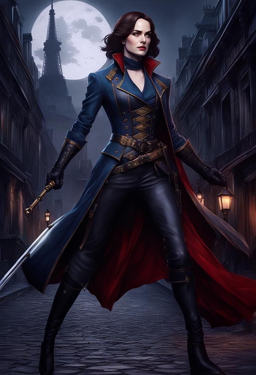 Julia Belmont in Gothic Paris: Ultrarealistic Portrait